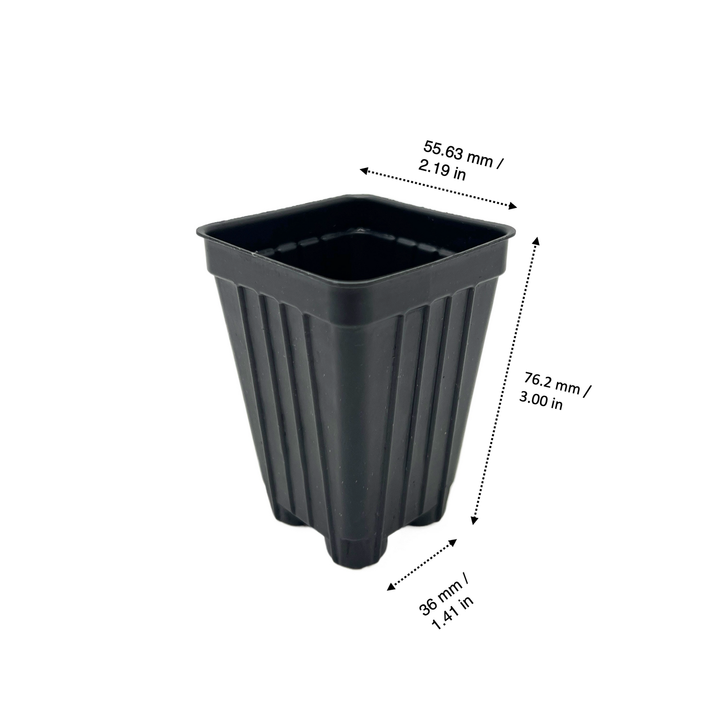 100-Pack of Deep 2-inch Root Trainer Pots for Seedlings and Cuttings (100 Count)