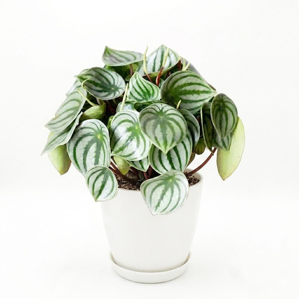 6-Inch Modern White Plant Pot with Detachable Saucer – Premium Round Resin Planter with Spiral Drainage Holes for Indoor Houseplants